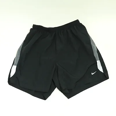 Nike Running Shorts Men's Size Medium Lined Vented Athletic Workout Black • $18.95