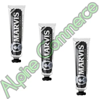 *3-Pack* Marvis Amarelli Licorice 4.5 Oz 85 ML Toothpaste Tube 111749 • $24.99