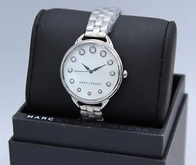 New Authentic Marc Jacobs Betty Crystals Mop Silver Women's Ladies Mj3508 Watch • $119.99