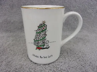 Merry Masterpieces MORE TO THE LEFT Leaning Christmas Tree 10 Oz Coffee Tea Mug • $8.99