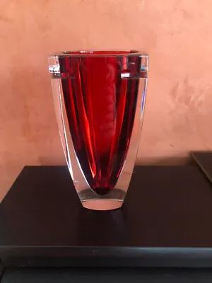 Waterford Crystal Metra Red Ruby Vase 9 7/8  - 10  • $185