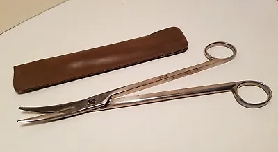 Vintage Haslam Curved Medical Dental Obstetrics Scissors Chrome US 8 5/8  • $15