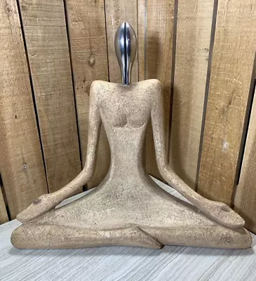 Yoga Meditation Figurine Statue Yoga Pose Decor 10 1/2  Tall • $24.99