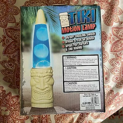Rare Vintage Clear Blue Tan Tiki Motion Lava Lamp Light Working New In Box NOS • $99.99