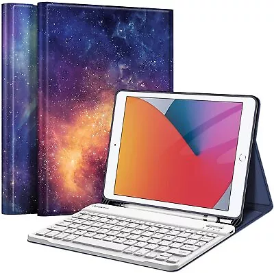 Keyboard Case For IPad 9th Gen 2021 Soft TPU Back Stand Cover With Pencil Holder • $25.79