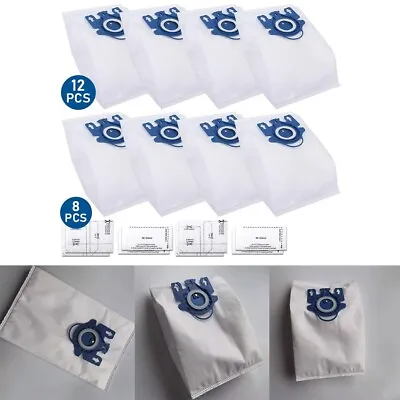 12x Vacuum Cleaner Bags For Miele FJM Hyclean 3D GN C2 C3 S5 S8 S5211 S5210 • £32.89