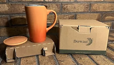 DOWAN Tea Cups With Infuser And Lid 17 Ounces Large Tea Infuser Mug ✅ Orange • $10.79
