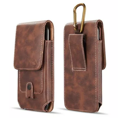 Universal Smart Phone PU Leather Vertical Phone Case Blet Clip Holster Cover • $13.99