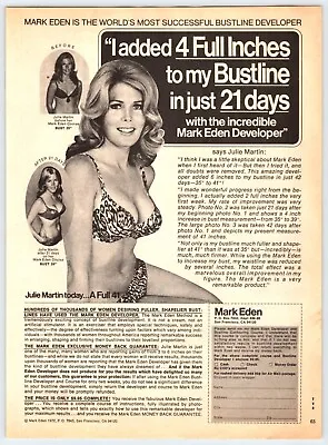 1972 YOUNG WOMAN MARK EDEN BUST DEVELOPER Vtg 8 X11  Magazine Ad 1970's M586 • $5