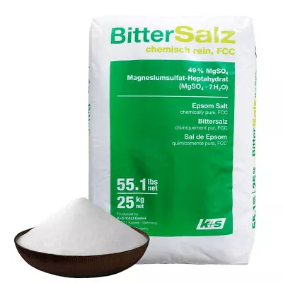 Natural Epsom Salts 25kg - Bittersalz - Food Grade • $87.50