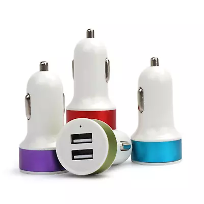 Premium Dual USB In Car Charger Adapter For Smartphones GPS And Tablets • £3.99