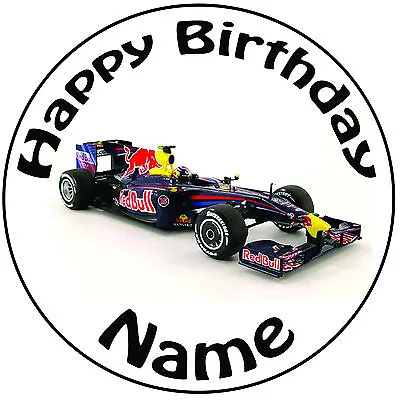 Personalised Birthday Formula 1 F1 Round 8  Easy Precut Icing Cake Topper • £6.95