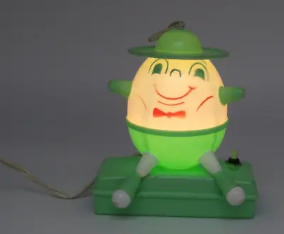 Vintage Humpty Dumpty Hard Plastic Nursery Night Light 7  H 1950s • $159.99