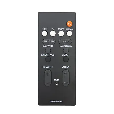 $14.88 • Buy New FSR78 ZV28960 For Yamaha Sound Bar Remote Control YAS-106 ATS-1060 YAS-107
