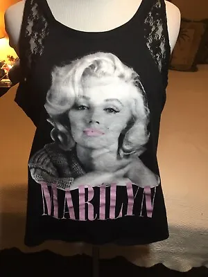 Marilyn Monroe Black And Lace Tank Top Size Small • $9
