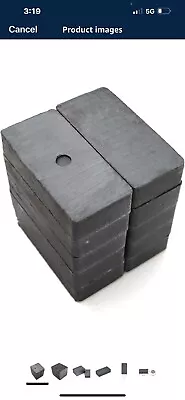 Heavy Duty Magnets 1 7/8  X 7/8  X 3/8  Square Magnet Grade 8 Ferrite Blocks • $22