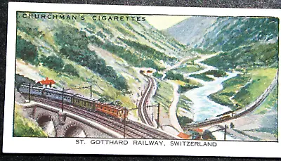 Swiss Federal Railways  St. Gotthard  Piano Tondo Viaduct  Vintage Card  CD02 • £4.99
