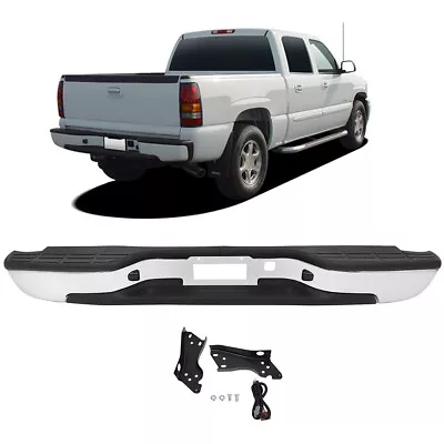 For 1999-2006 Chevy Silverado GMC Sierra 1500 GM1103122 Rear Chrome Step Bumper • $110.99