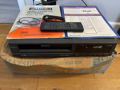 MATSUI Vx1000Y VHS VIDEO RECORDER & REMOTE BOX CABLES Tapes Won’t Load Fault • £19.99