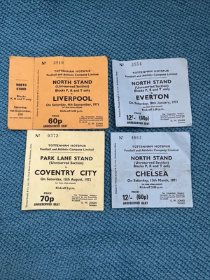 £4.99 • Buy Tottenham V Everton Chelsea Liverpool 1971 Ticket Stub Spurs Football Tickets