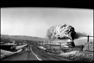 ICONIC Wyoming Locomotive 1954- ELLIOTT ERWITT 6 X 6  MAGNUM PRINT Estate Stamp • $610