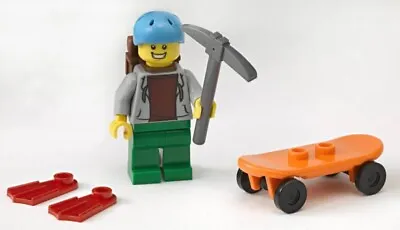 £4.95 • Buy LEGO Skateboarder Adventurer Minifigure +Skateboard, Backpack Etc New UK Seller.