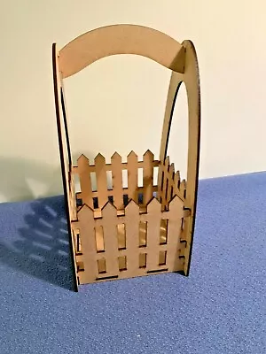 £5.99 • Buy Wooden MDF Easter Basket, Plant Holder Craft Blanks To Be Decorated 