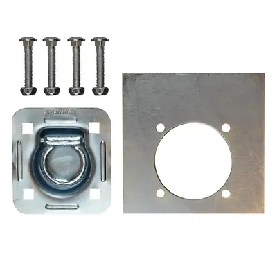 2 Pack Heavy Duty D-Ring Recessed 6000 Lb. Tie Down Backing Plate & Hardware • $23.95