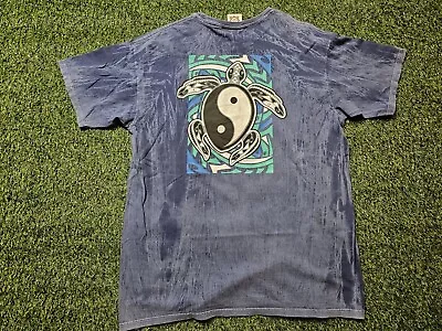 Vintage Boca Raton Florida Shirt XL Blue Yacht Club Sea Turtle Ying Yang Mens • $19.99