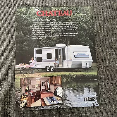 1992 Chateau Travel Trailer Ad Camper By Thor RV Middleburg PA • $4.98