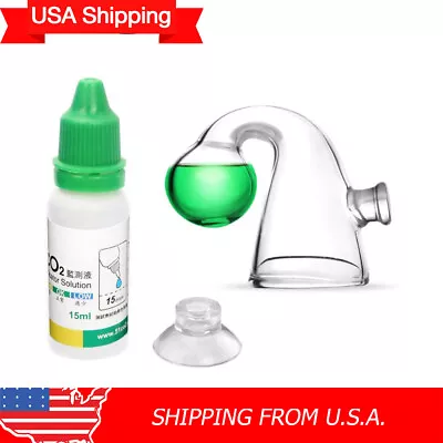 Aquatic CO2 Glass Drop Checker With Solutions Plant Fish Tank Test Kit US Seller • $12.87