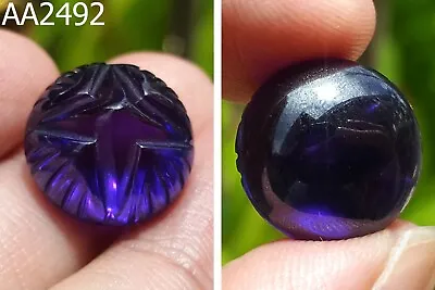 Mystic Purple LOTUS Energy Naga Eye Gem Crystal Charm Luck Thai Amulet #aa2492a • $35.88