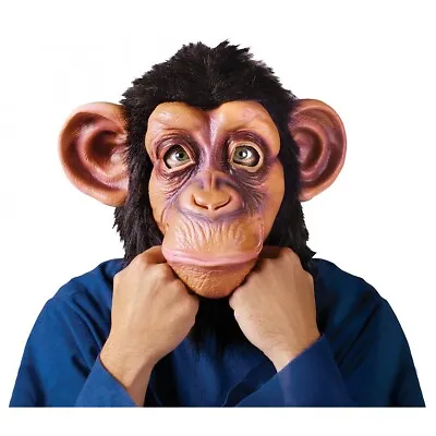 Chimp Mask Adult Chimpanzee Bruno Mars Monkey Halloween Costume Fancy Dress • $17.05