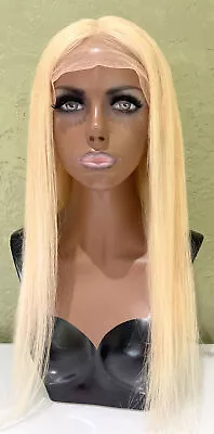 Lace Front Human Hair Wig Blonde (yellow) 22 Inches Straight T-part L • $140