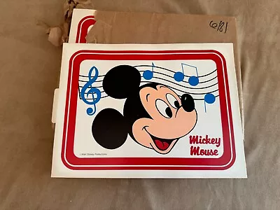 Full Pack Vintage Mickey Mouse NEW Disney Sticker 8 X 12 Record Player WDP LOT • $114.50