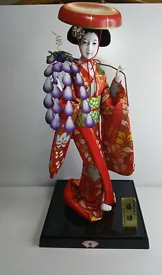 Japanese Brocade Kimono Kabuki Doll Geisha Figurine Statue Decor • $39.99