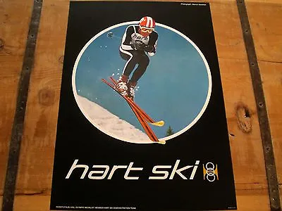 $25.95 • Buy Vintage 60's SKI Poster Of ROGER STAUB Olympic Medalist SKIING @ *VAIL* SKI Area