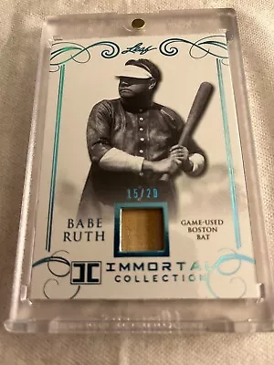 2017 Leaf Babe Ruth Immortal Collection - Game Used BostonBat  #BB-22    15/20 • $200