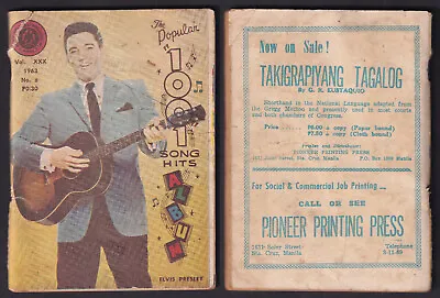 1963 Philippines THE POPULAR 1000 SONG HITS ALBUM Elvis Presley Vol. XXX No. 8 • $20