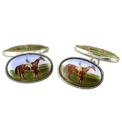 Gift Horse Racing Cufflinks Sterling Silver • £74.44