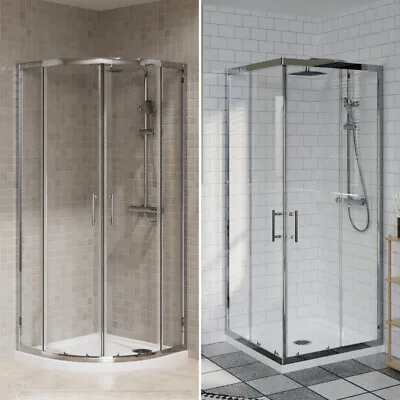 Quadrant/Corner Entry Shower Enclosure Walk In Cubicle Sliding Door Glass Screen • £219.97