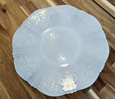 Vintage MacBeth Evans Monax Milk Depression Glass American Sweetheart Cake Plate • $25