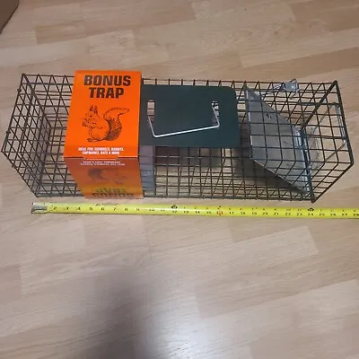 Humane Animal Trap 24'' Steel Cage For Small Live Rodent Control Rat Squirrel • $19.99