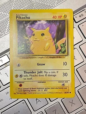 Pokemon Pikachu Card 58/102 TCG 1999 E3 Promo LP/nm Condition Card • $12.95