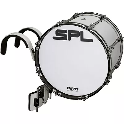 Sound Percussion Labs Birch Marching Bass Drum With Carrier - White 16 X 14 In. • $279.99