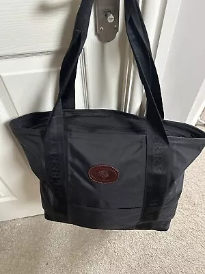 Mulberry Genuine Vintage 1990’s Tote Nylon Bag Black Spellout Strap Team Range • £145