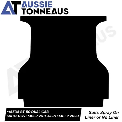Rubber Ute Tub Mat For Mazda BT50 Dual Cab  (November 2011 To September 2020) • $124.99