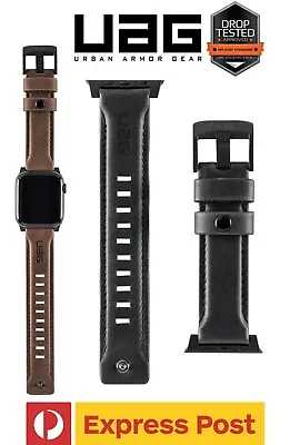 Apple Watch Leather Band Strap UAG 45/ 44/ 42mm Series 1/ 2/ 3/ 4/ 5/ 6/ 7/ SE • $42