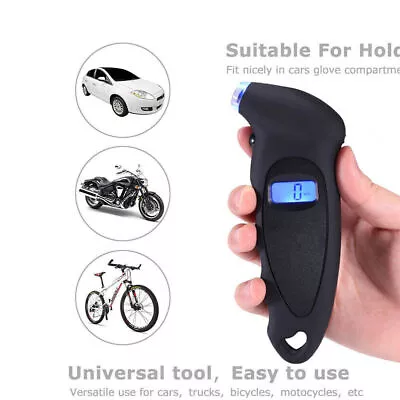 Digital Tire Air Pressure Gauge Meter Tester Bike Car Truck LCD-Display 150PSI • $4.99