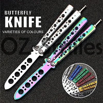 CSGO Rainbow Butterfly Comb Knife Metal Folding Practice Trainer Training Tool • $7.99